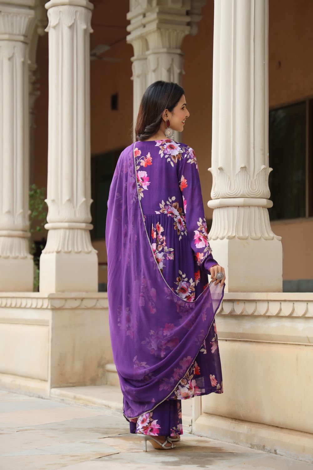 Purple Sharara Suit Set