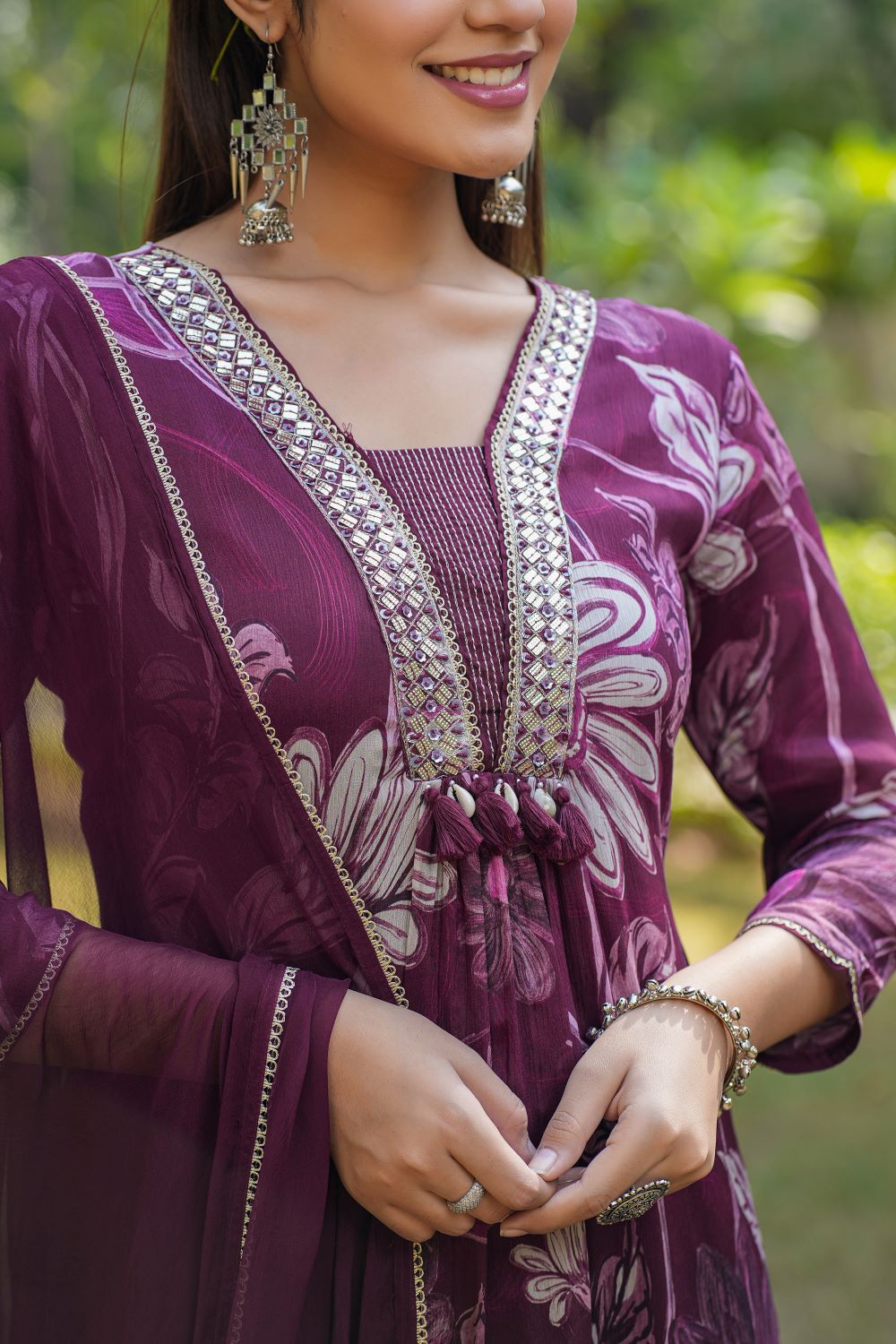 Wine Straight Suit Set