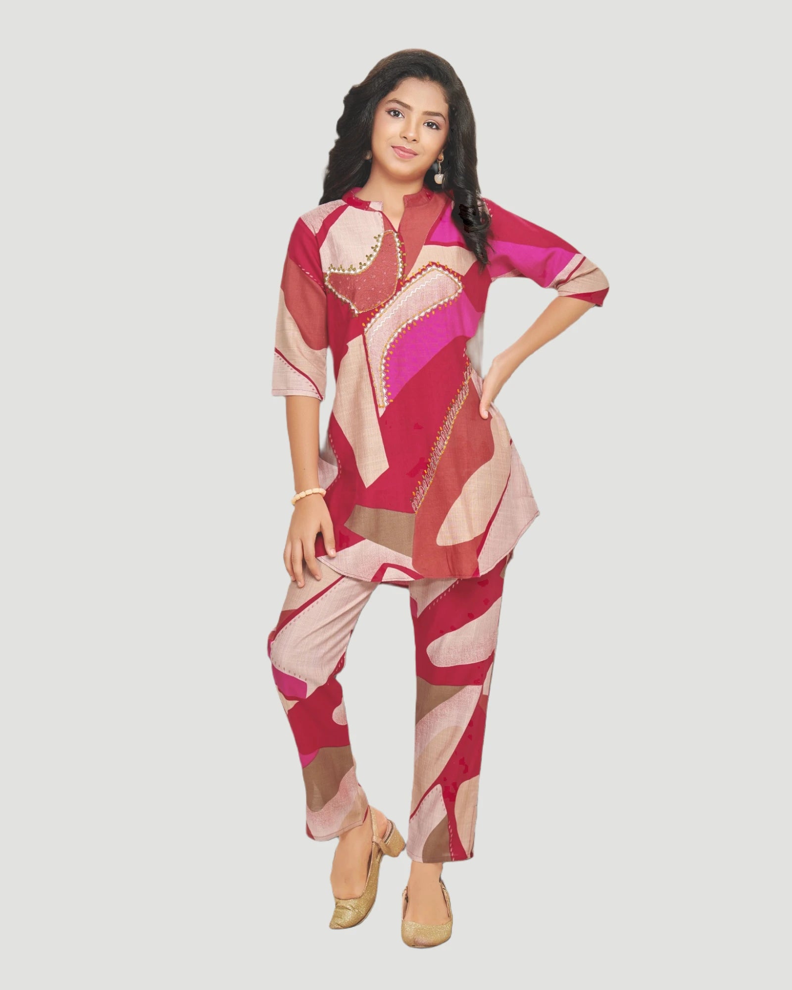 Kids Rani Co-ord Set