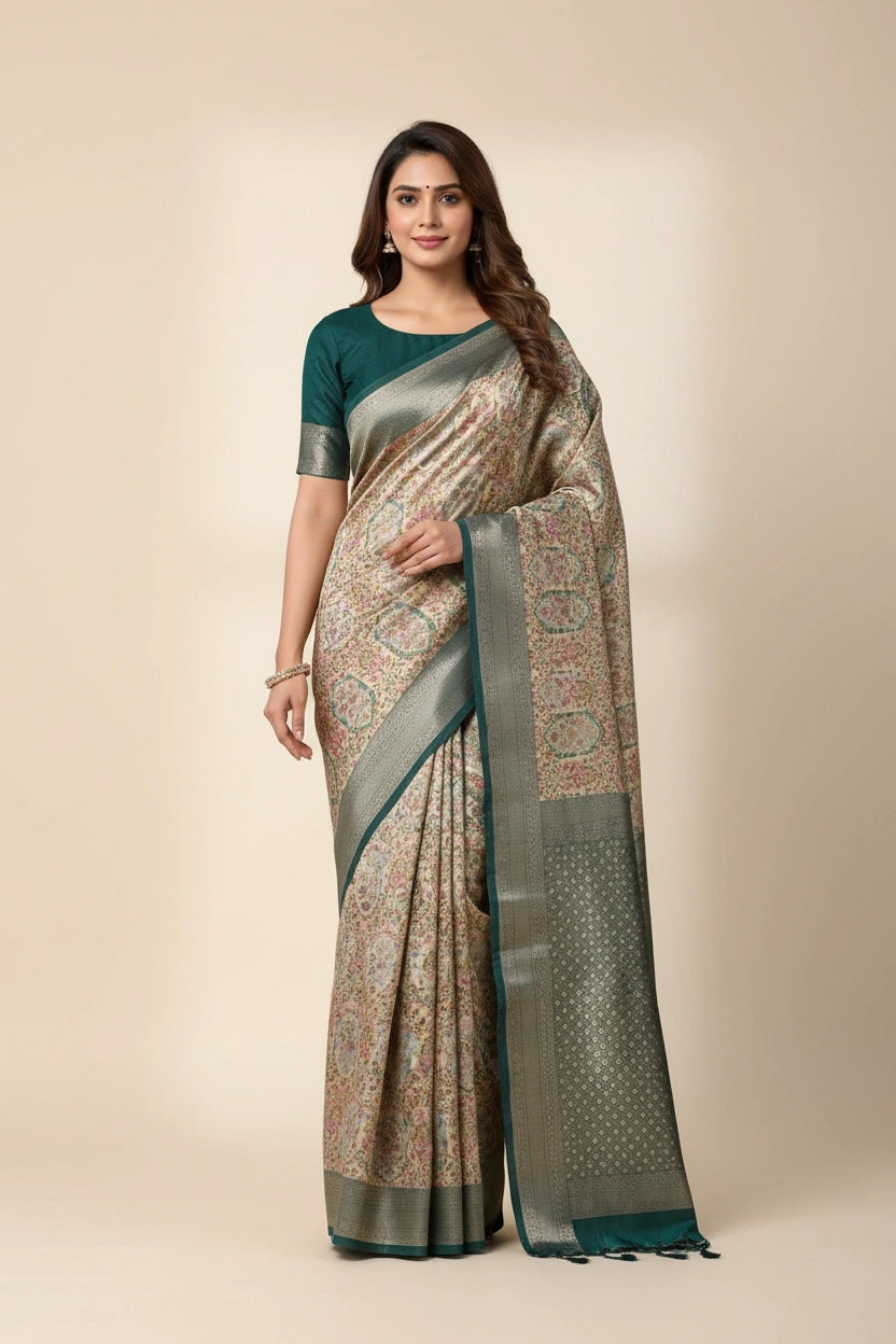 Heritage Zari Tissue Banarasi Saree - Rangoli Sarees