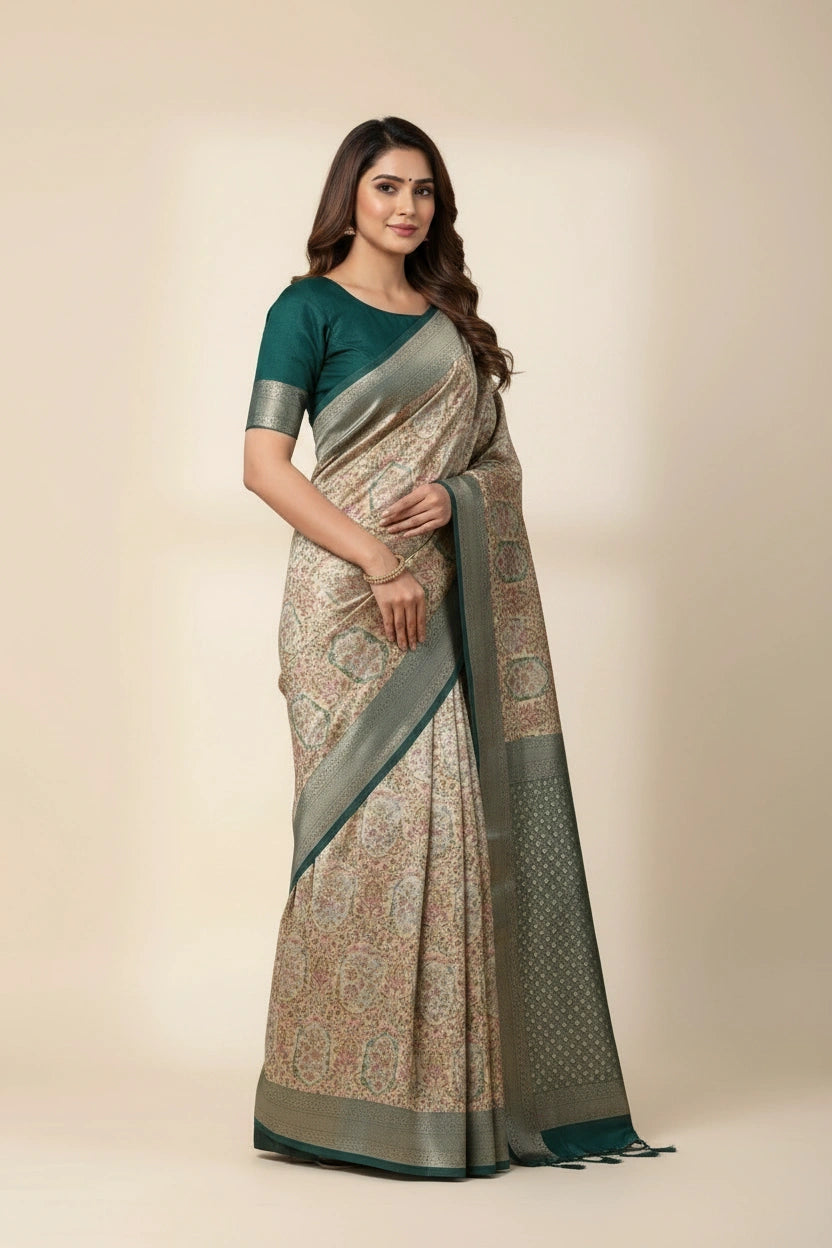 Heritage Zari Tissue Banarasi Saree - Rangoli Sarees