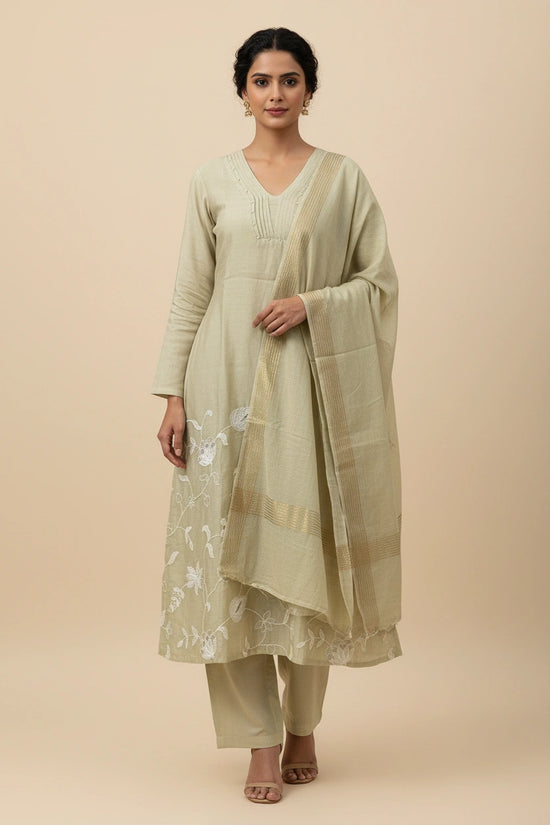 Flattering Cotton A-Line Suit - Rangoli Sarees