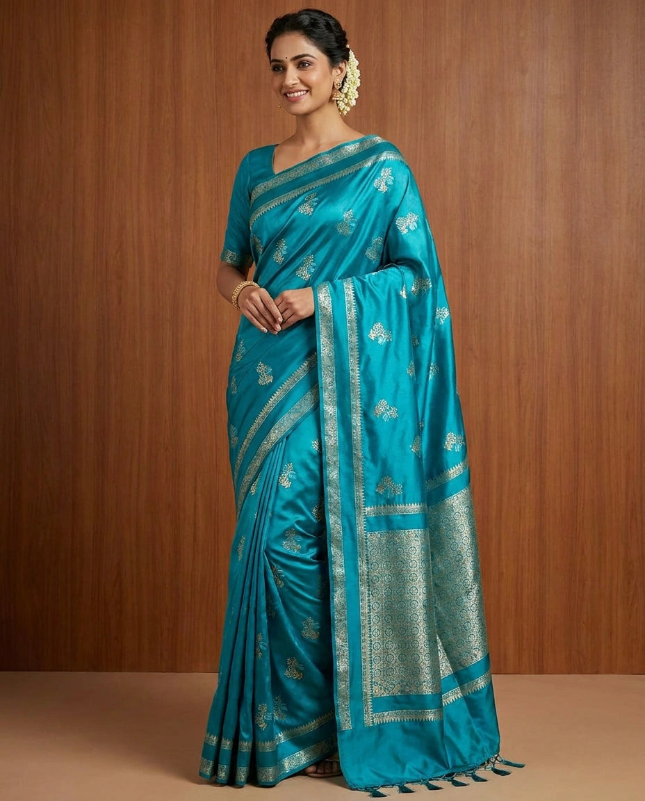 South Weave Mashru Silk Saree — photo 5 of 8