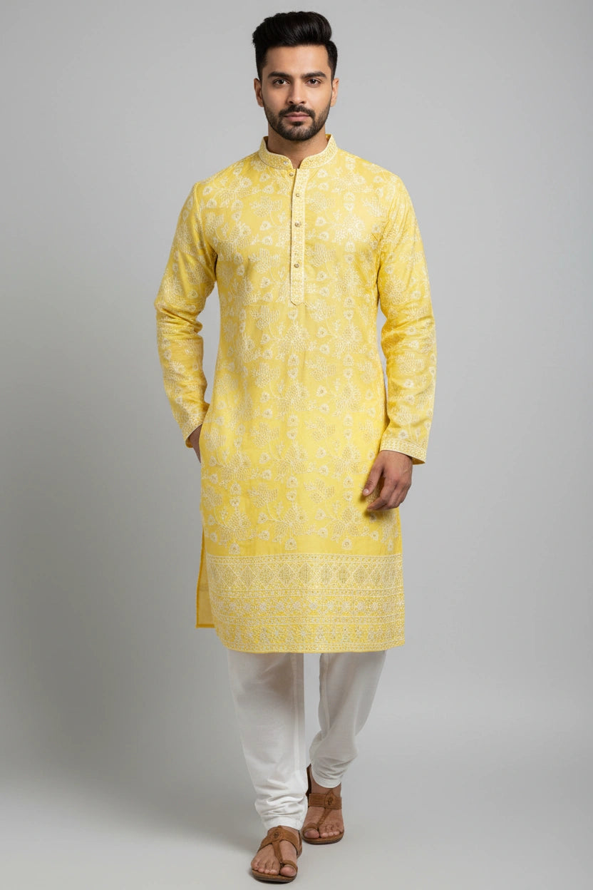 Classic Cotton Kurta Set - Rangoli Sarees