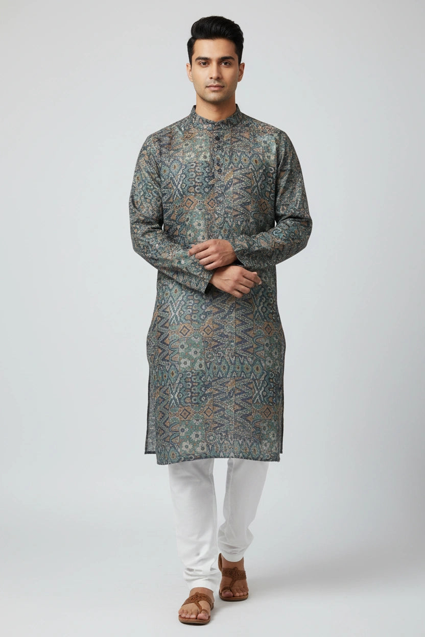 Classic Cotton Kurta Set - Rangoli Sarees