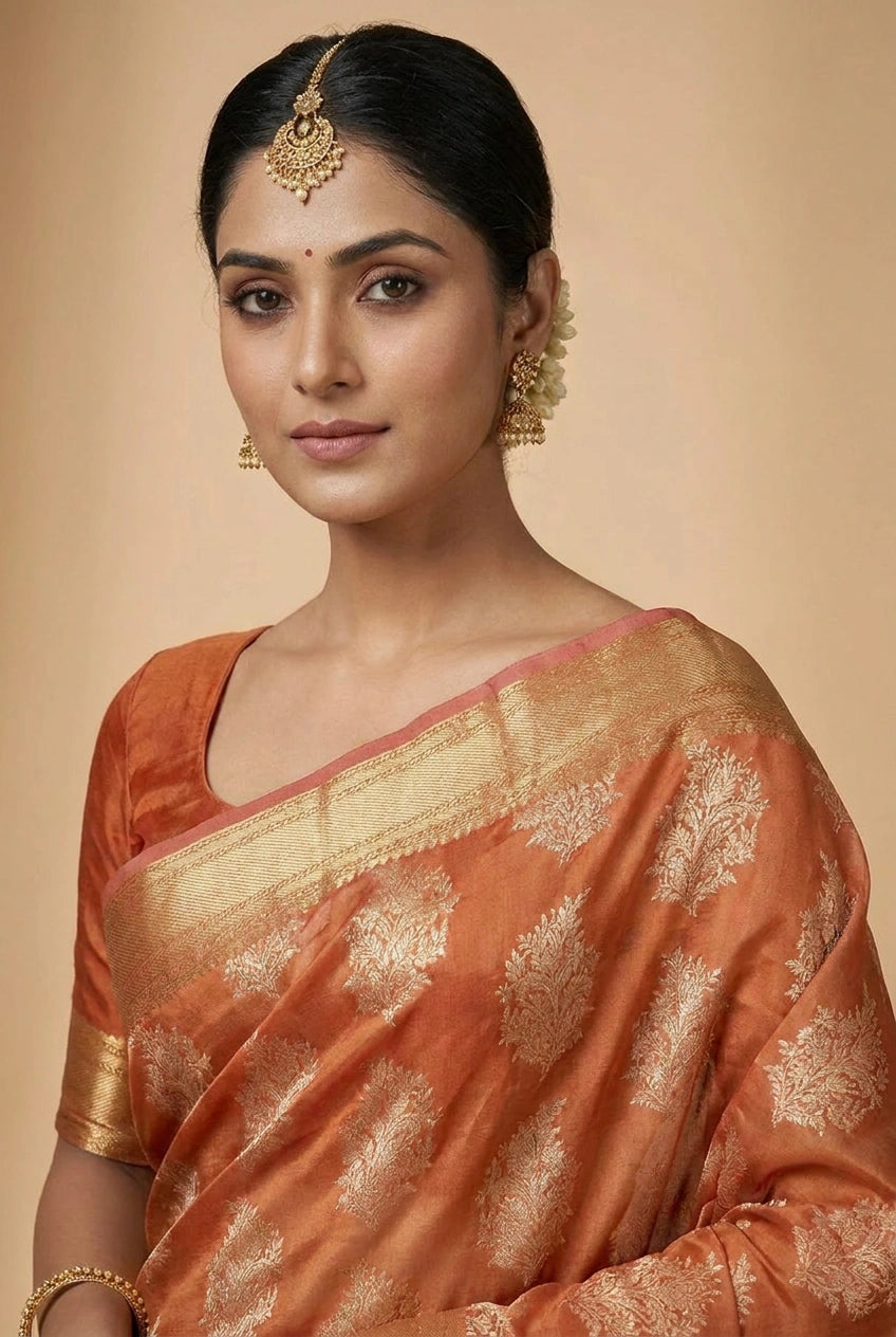 Cotton Banarasi Saree with Cotton Banarasi for Summer Wear