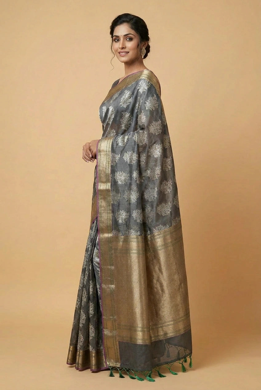 Cotton Banarasi Saree with Cotton Banarasi for Summer Wear
