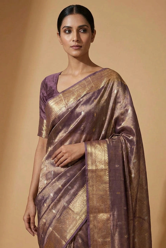 Tissue Silk Banarasi Saree with Zari Brocade Weave
