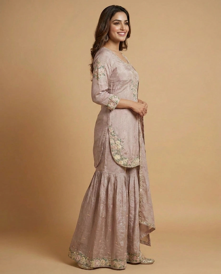 Chinon Suit Sharara - Rangoli India