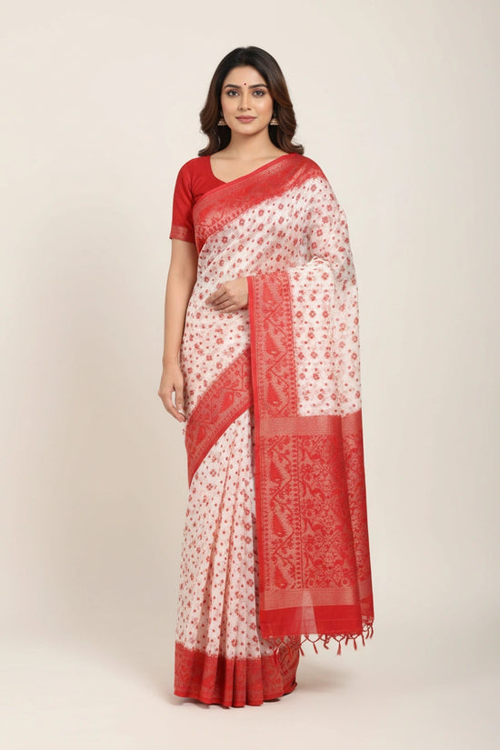 Handloom Woven Cotton Bengal Silk Saree - cotton Indian ethnic wear by Rangoli