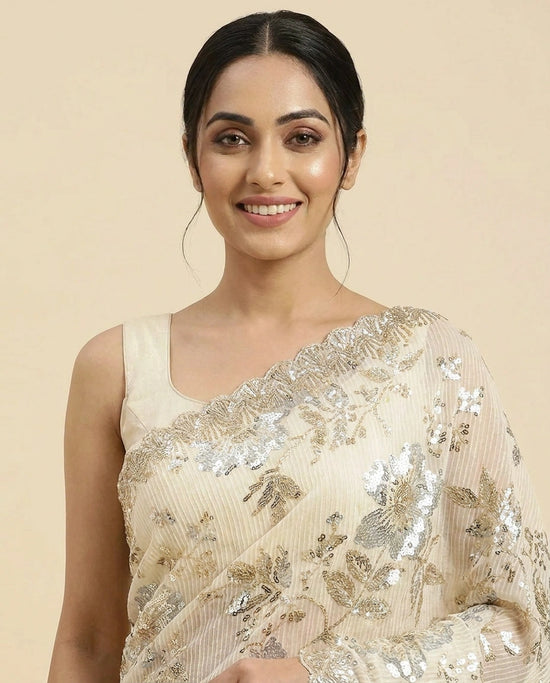 Georgette Designer Saree - Rangoli India