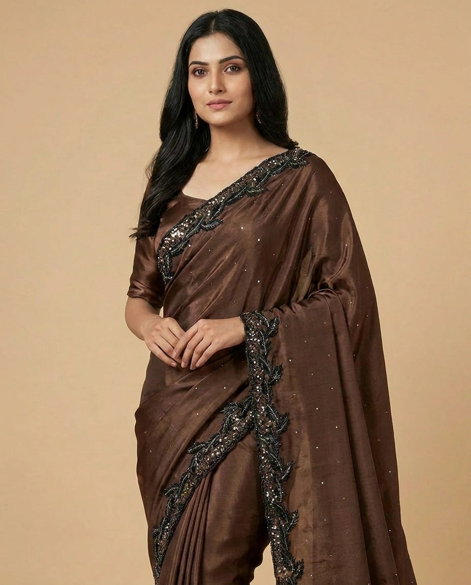 Chinon Designer Saree - Rangoli India