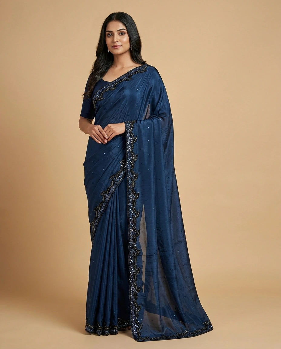 Chinon Designer Saree - Rangoli India