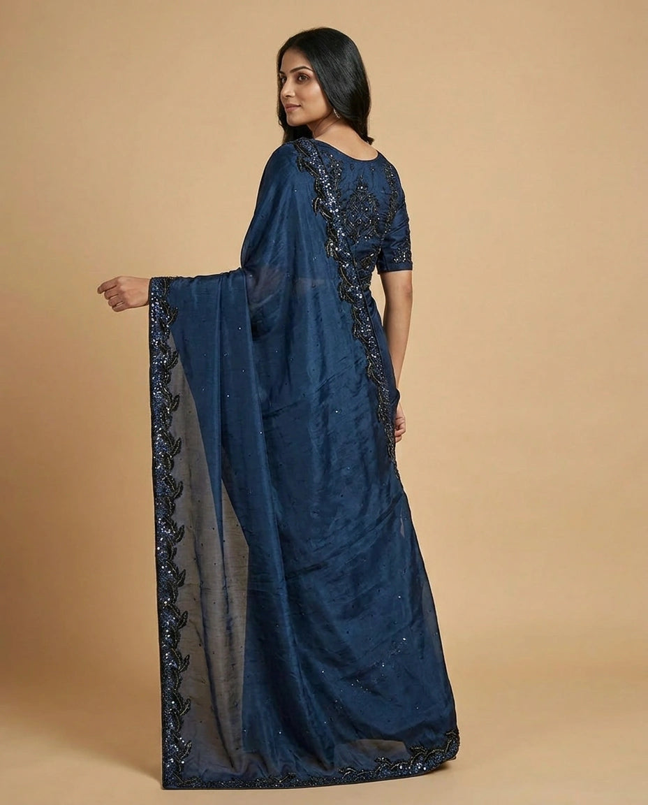 Chinon Designer Saree - Rangoli India