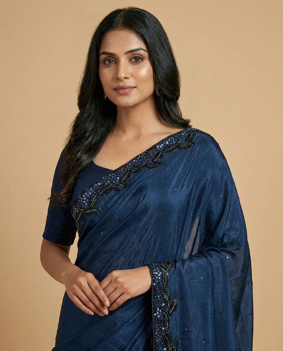 Chinon Designer Saree - Rangoli India