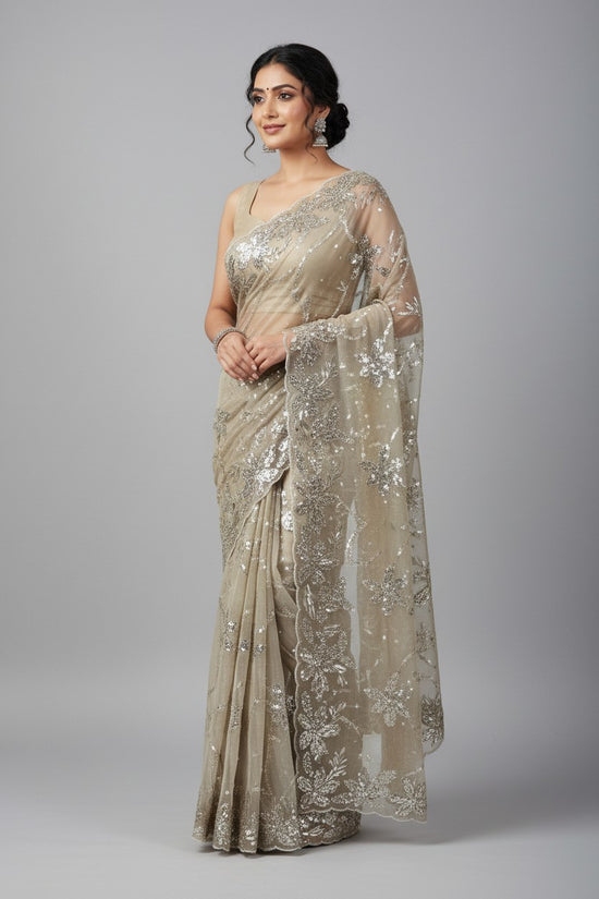 Handcrafted Tissue Embroidery Saree - Rangoli Sarees