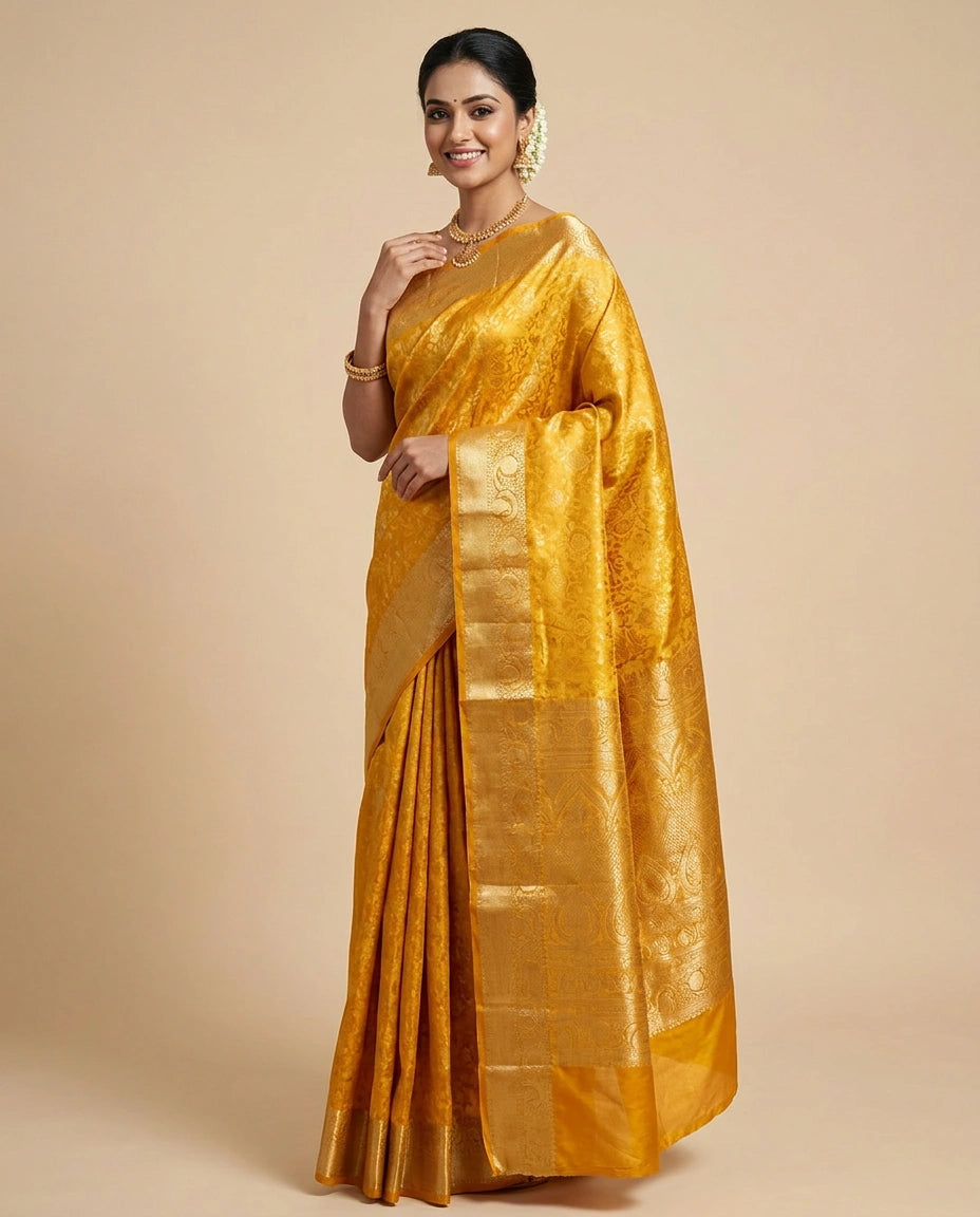 South Weave Saree in Silk Katan - Rangoli India