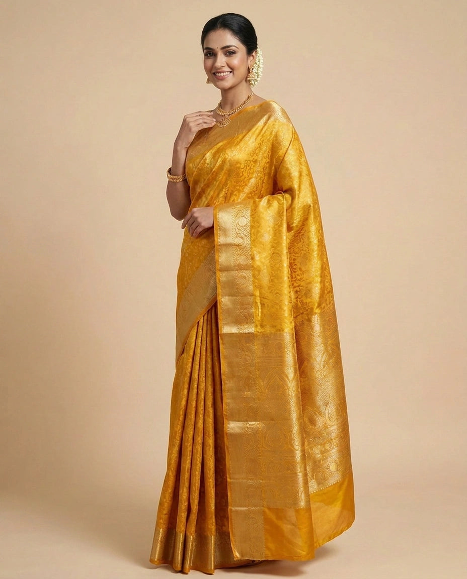 South Weave Saree in Silk Katan - Rangoli India