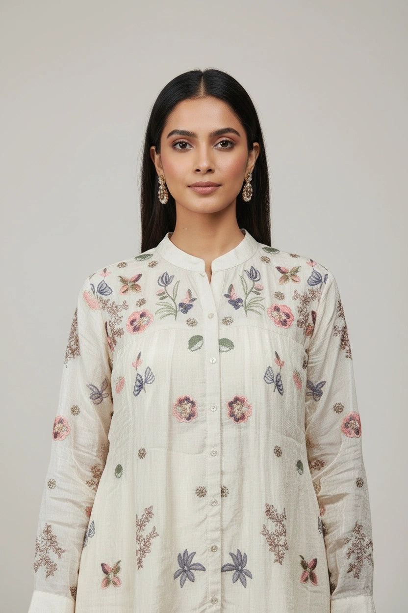Chic Chinon Co-ord Set - Rangoli Sarees
