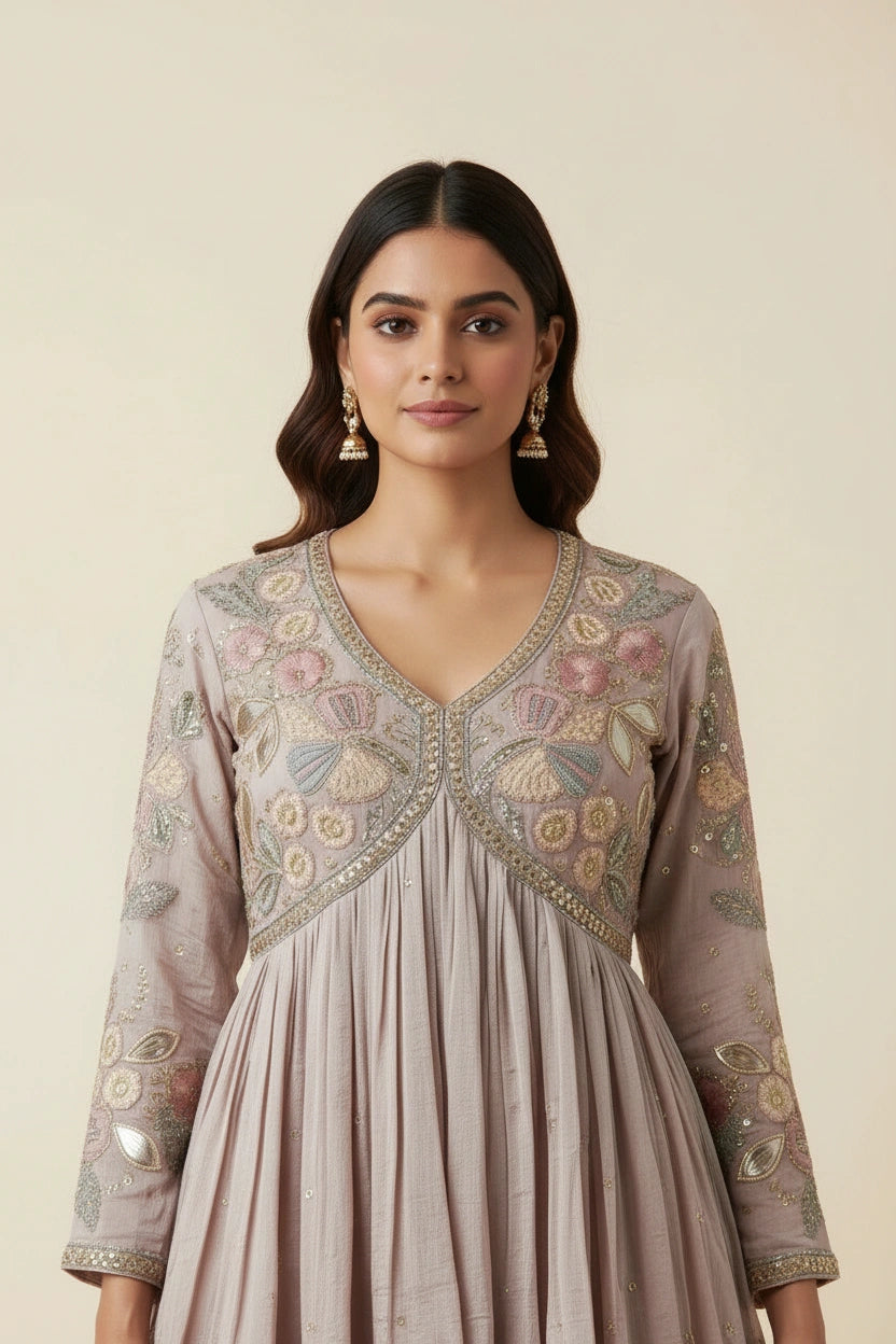 Festive Chinon Sharara Suit - Rangoli Sarees