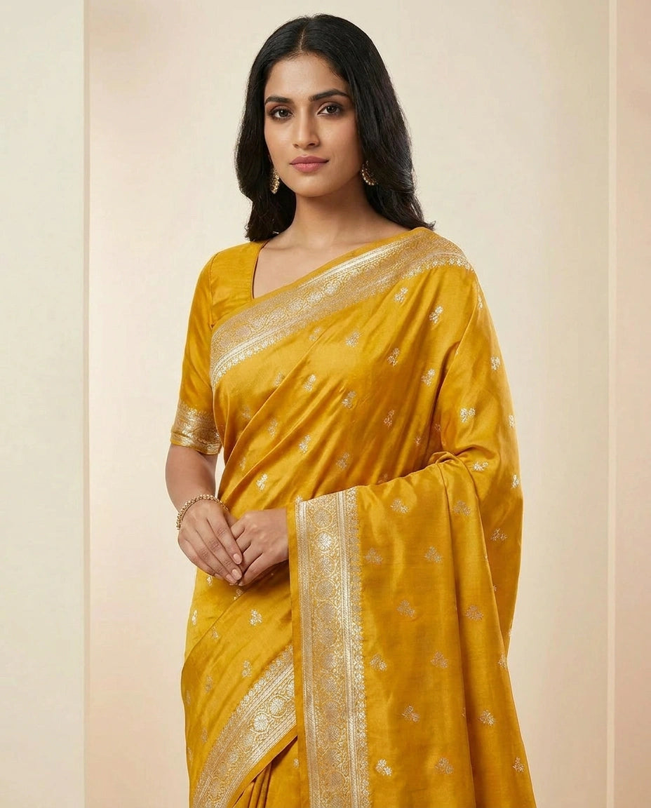 Mashru Silk Banarasi Saree with Traditional Weave