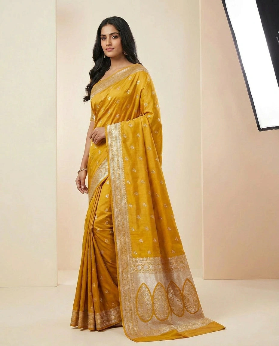 Mashru Silk Banarasi Saree with Traditional Weave