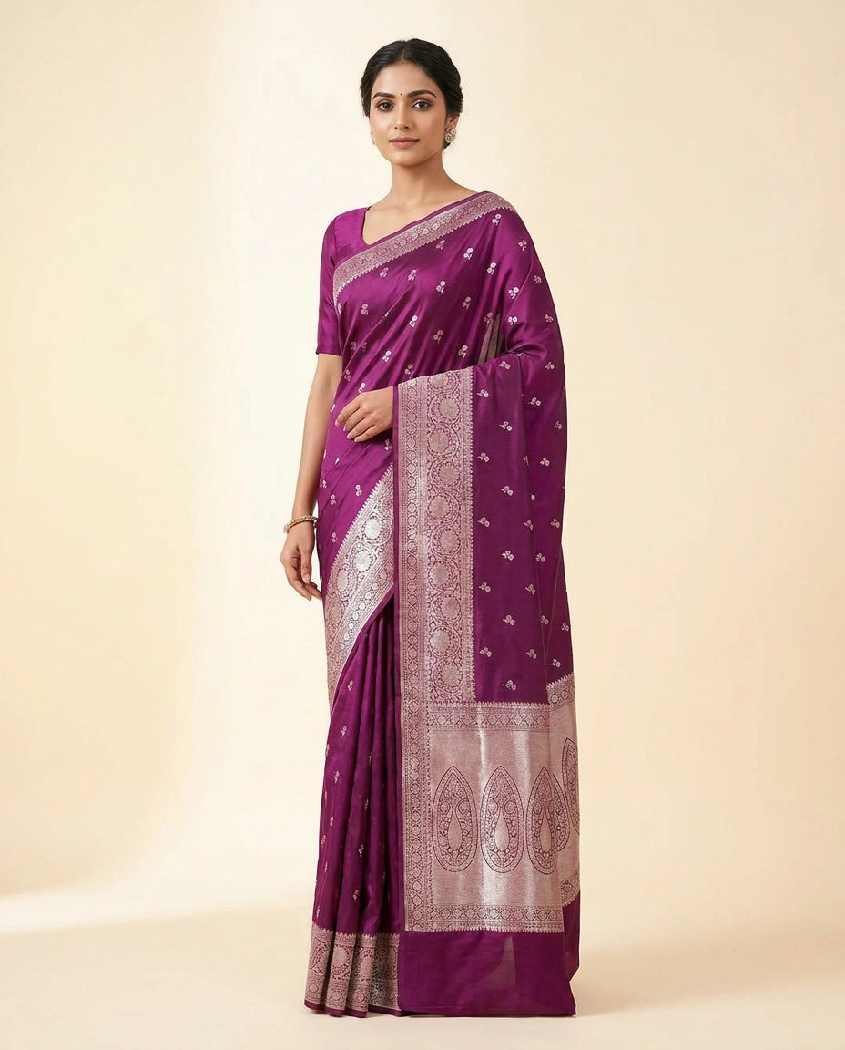 Mashru Silk Banarasi Saree with Traditional Weave