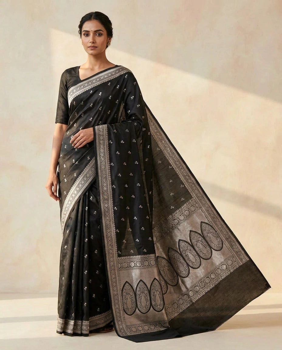 Mashru Silk Banarasi Saree with Traditional Weave