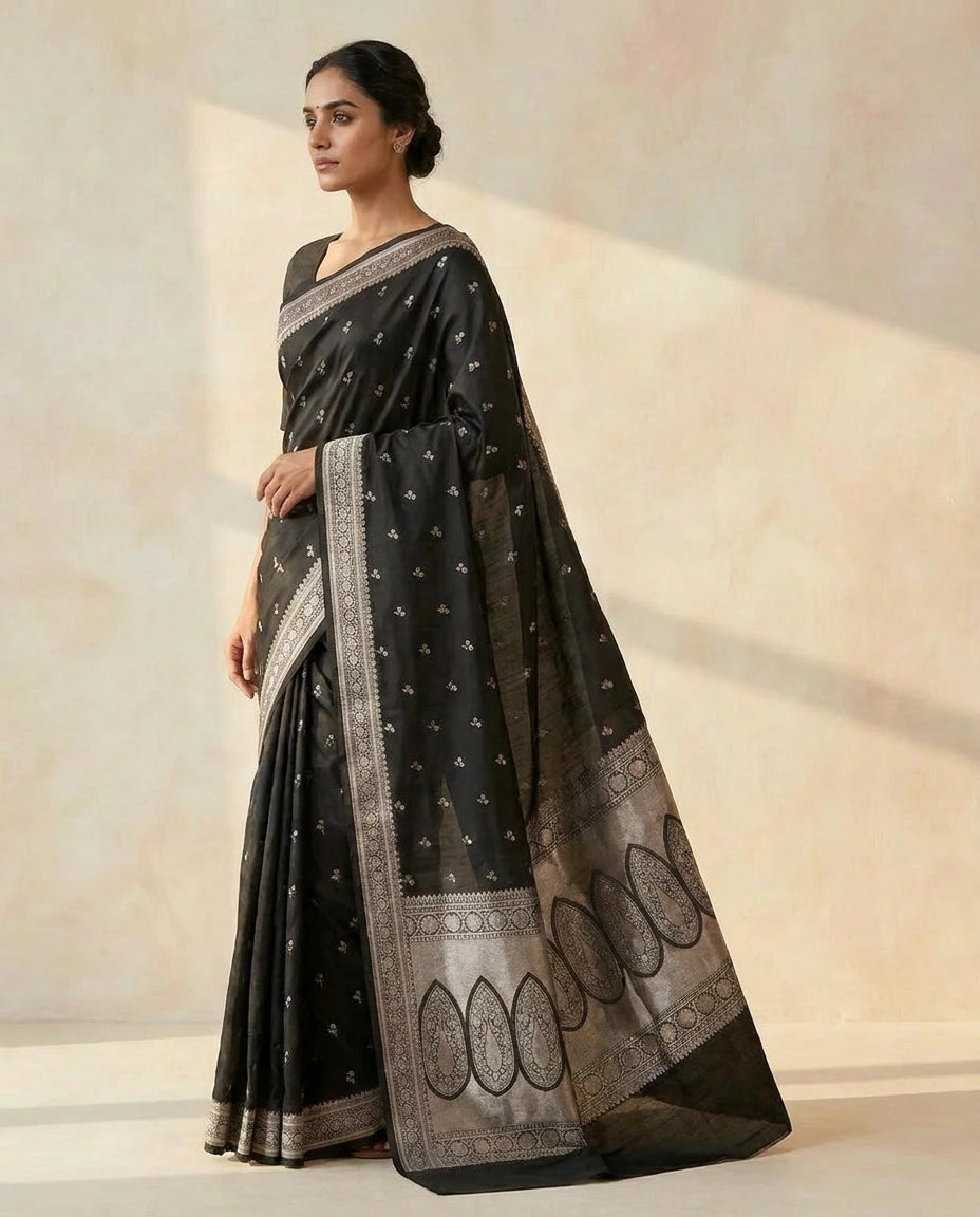 Mashru Silk Banarasi Saree with Traditional Weave