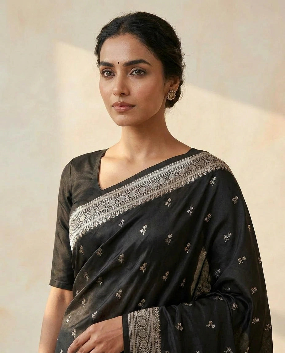 Mashru Silk Banarasi Saree with Traditional Weave