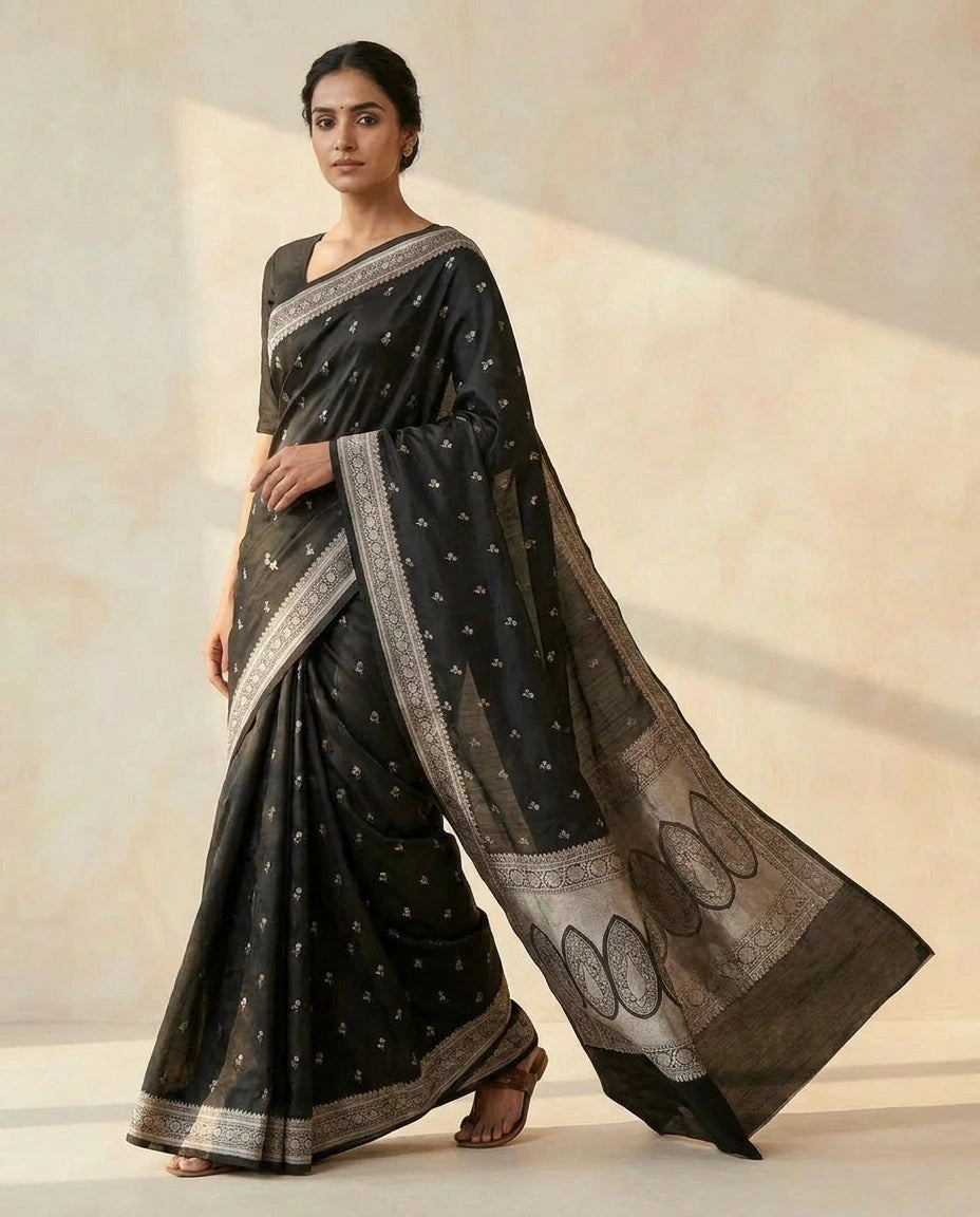 Mashru Silk Banarasi Saree with Traditional Weave