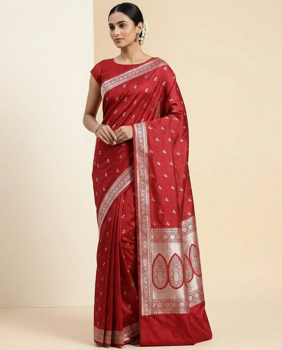 Mashru Silk Banarasi Saree with Traditional Weave