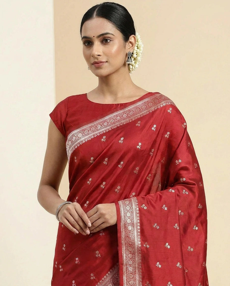 Mashru Silk Banarasi Saree with Traditional Weave