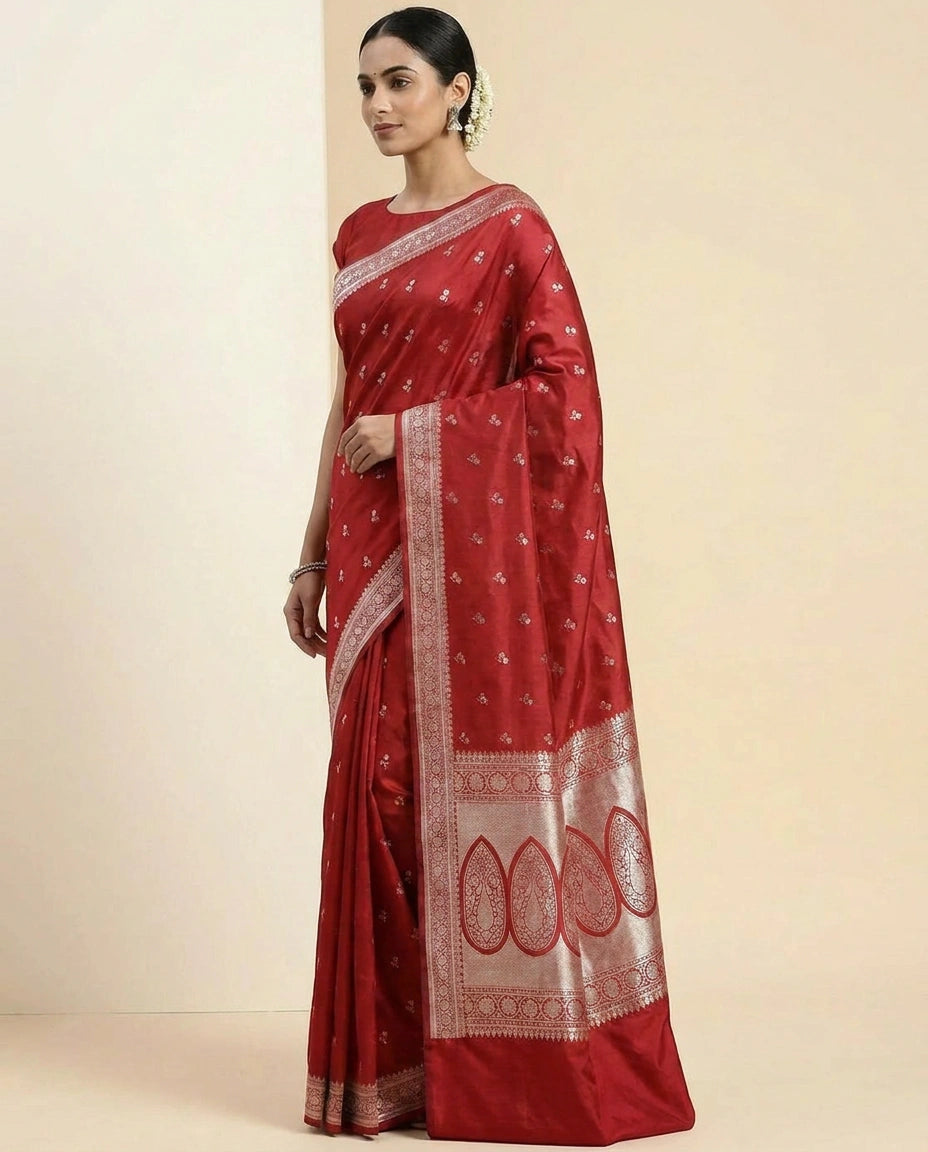 Mashru Silk Banarasi Saree with Traditional Weave