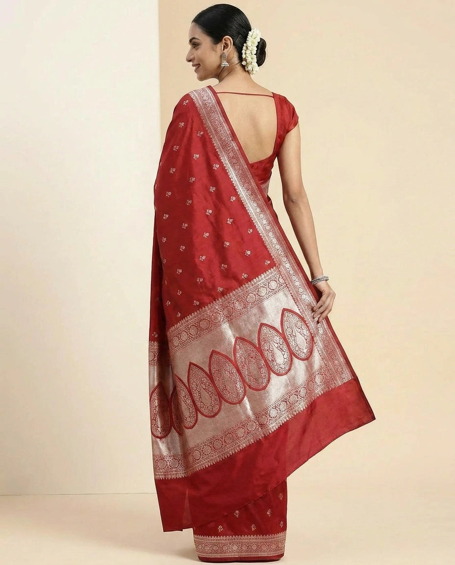 Mashru Silk Banarasi Saree with Traditional Weave