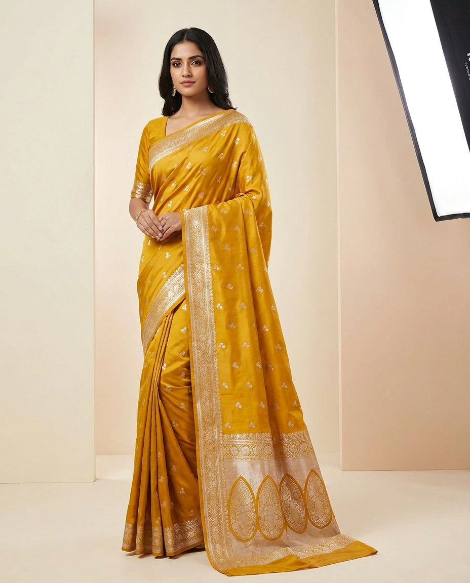 Mashru Silk Banarasi Saree with Traditional Weave