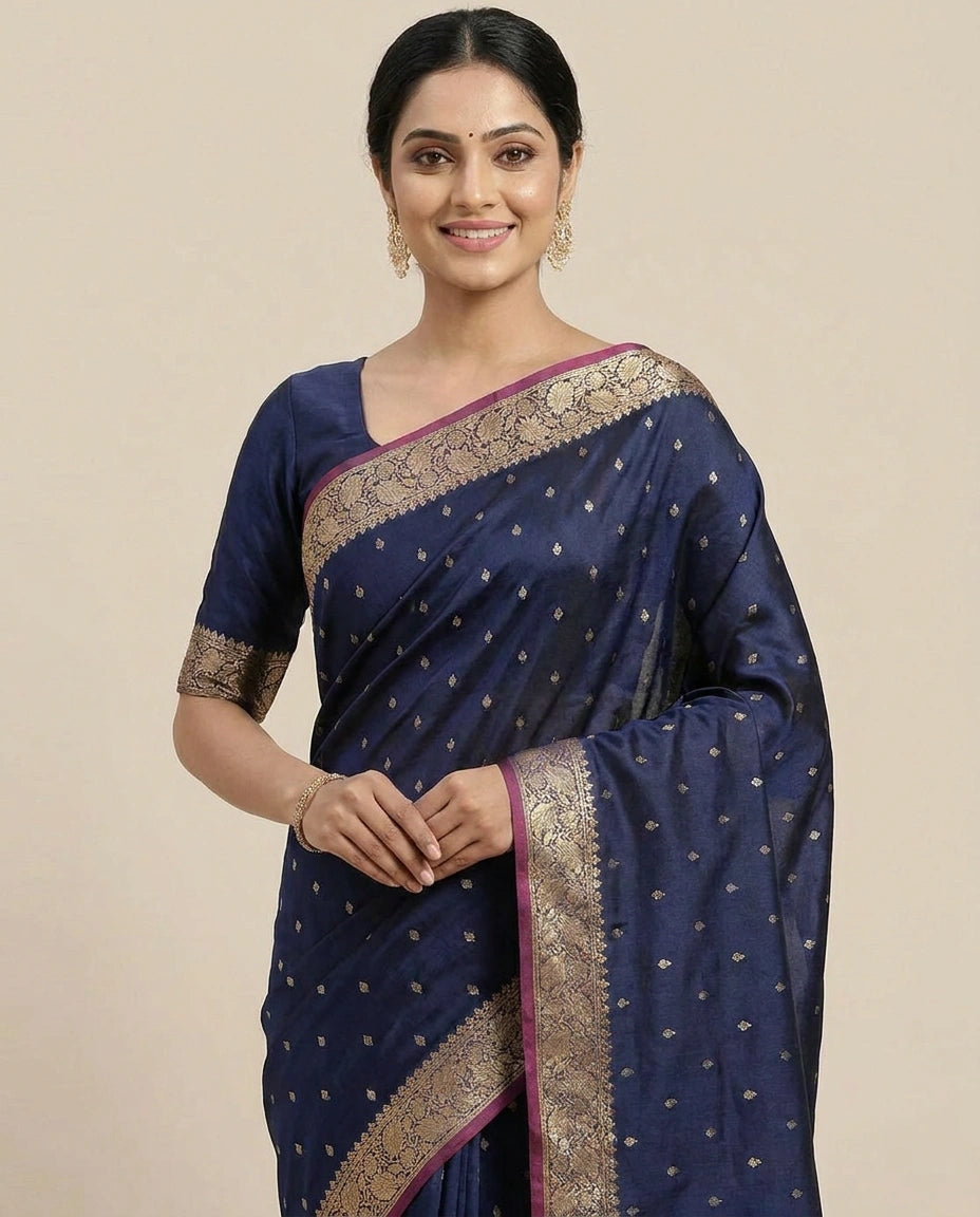 Mashru Silk Weave Banarasi Saree for Women - Festive Wear - Rangoli India