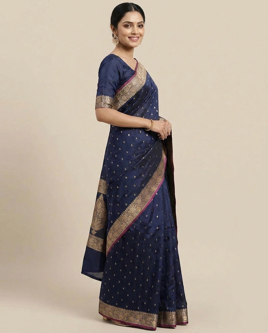 Mashru Silk Weave Banarasi Saree for Women - Festive Wear