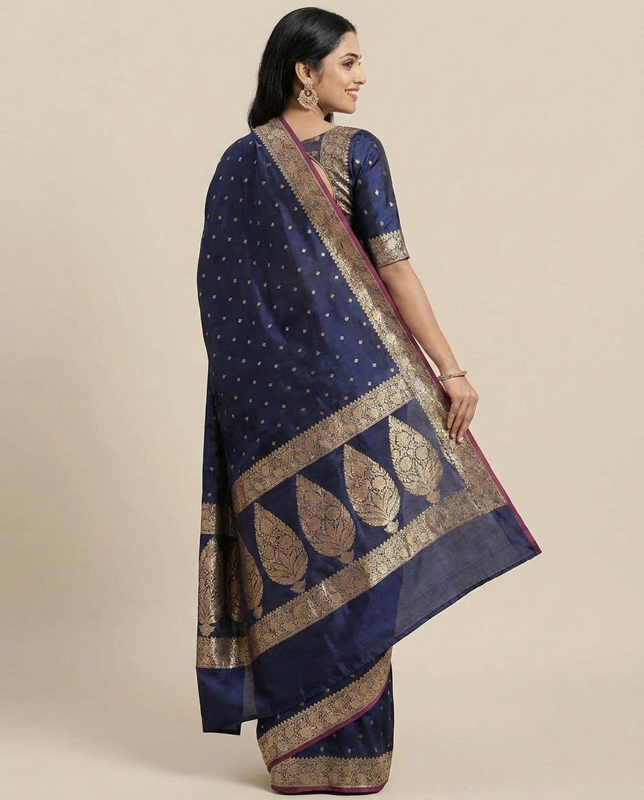 Mashru Silk Weave Banarasi Saree for Women - Festive Wear
