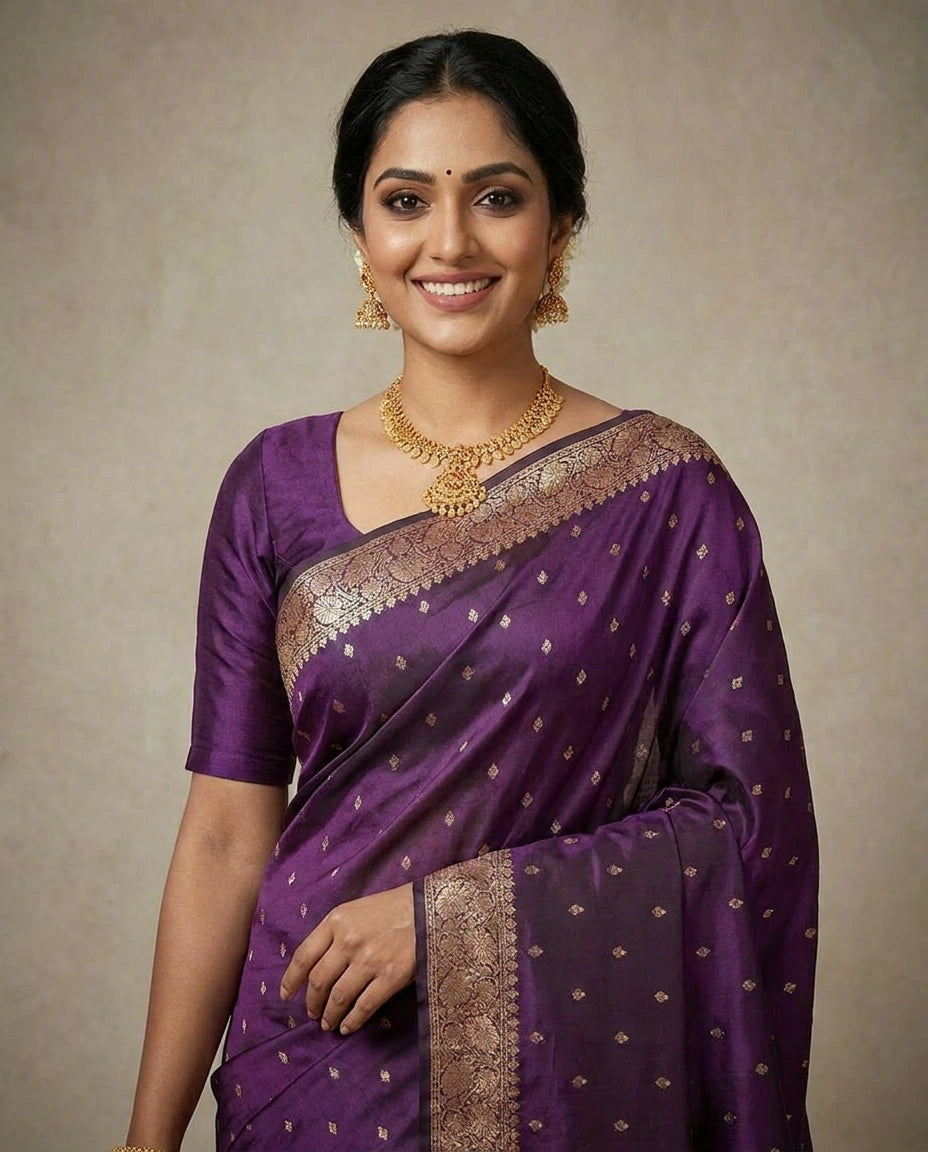 Mashru Silk Weave Banarasi Saree for Women - Festive Wear