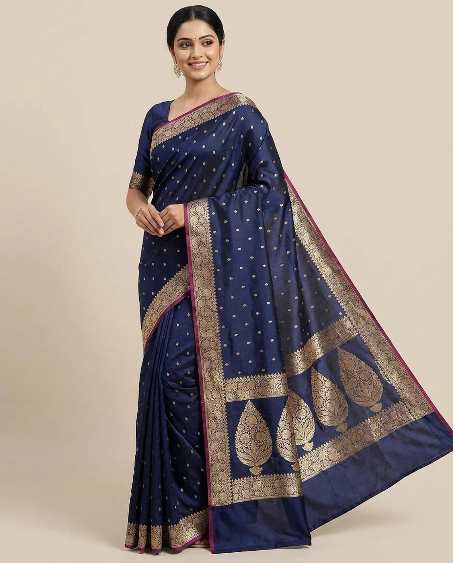 Mashru Silk Weave Banarasi Saree for Women - Festive Wear - Rangoli India