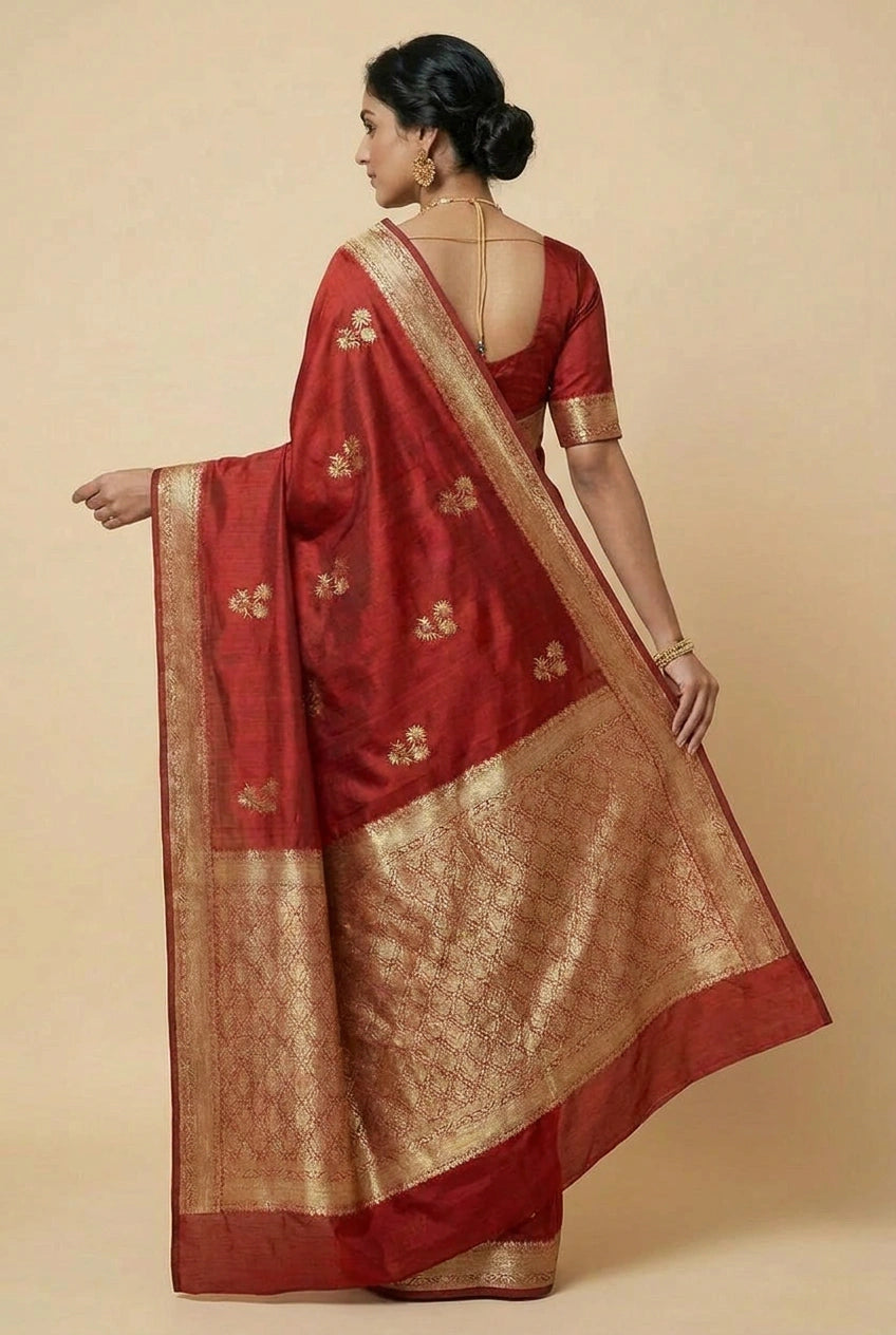 Katan Silk Banarasi Saree with Shikargah Motif for Family Function