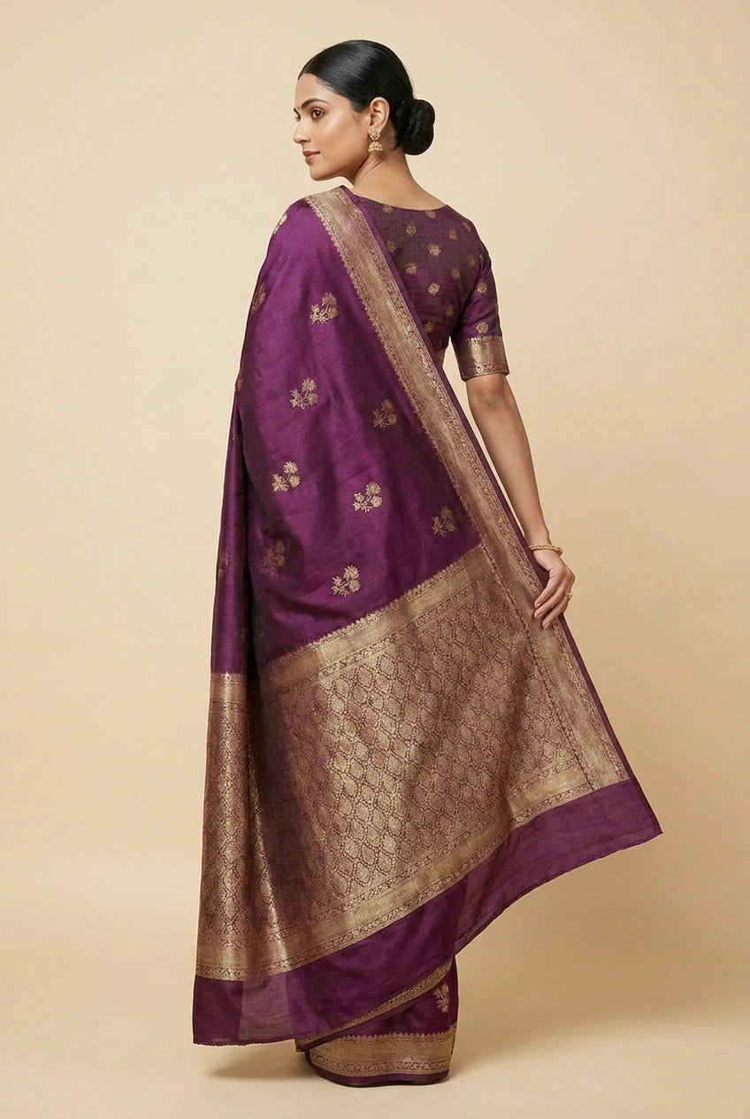 Katan Silk Banarasi Saree with Shikargah Motif for Family Function