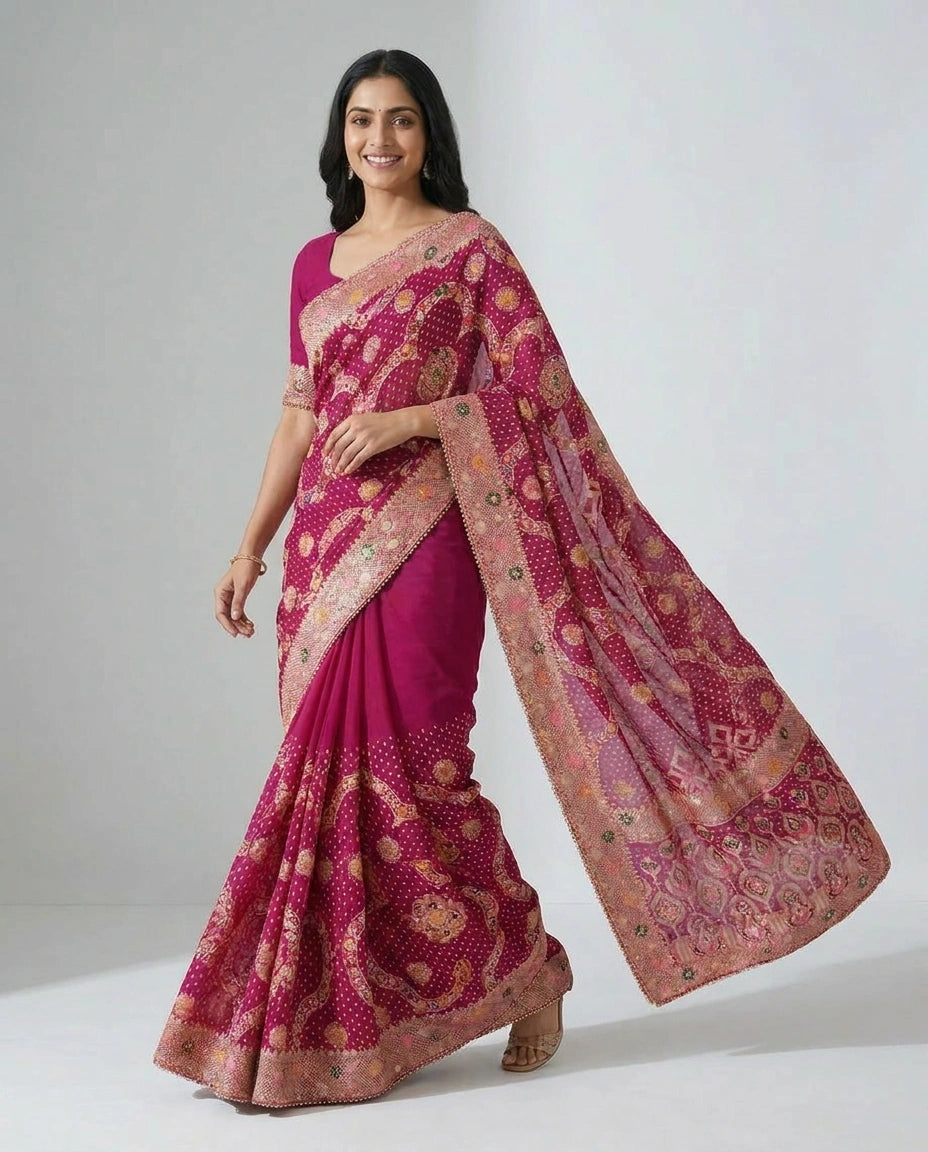 GG Khaddi Designer Saree - Rangoli India