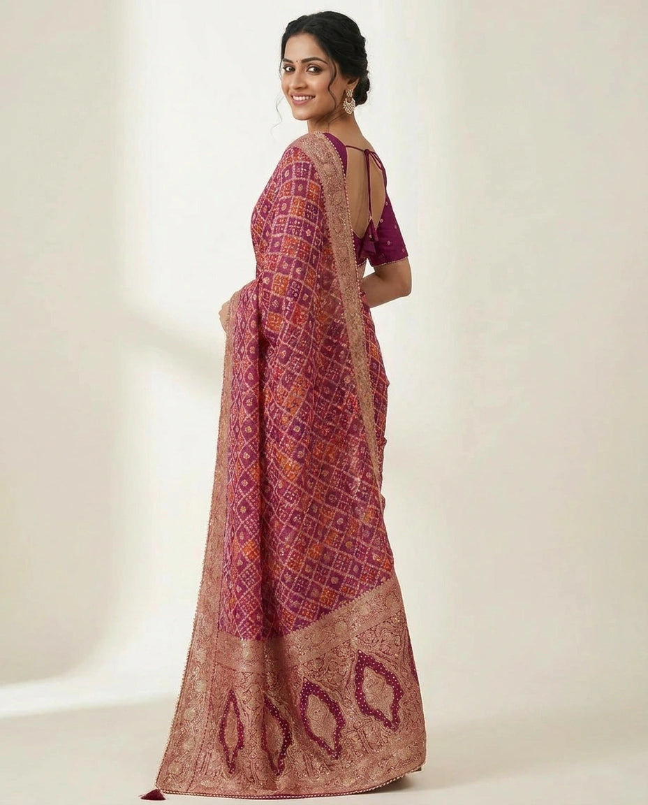 GG Khaddi Designer Saree - Rangoli India