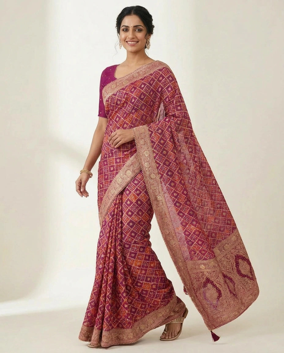 GG Khaddi Designer Saree - Rangoli India