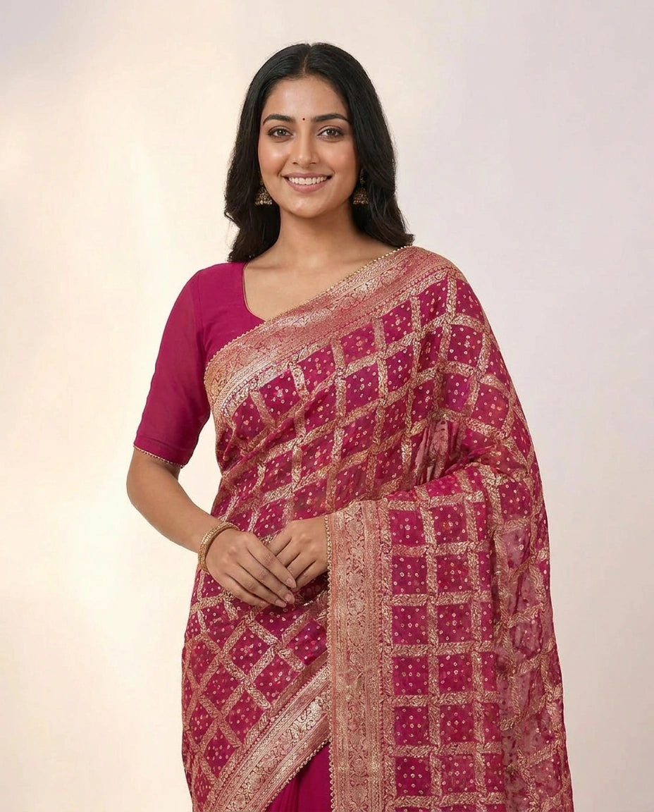 GG Khaddi Designer Saree - Rangoli India