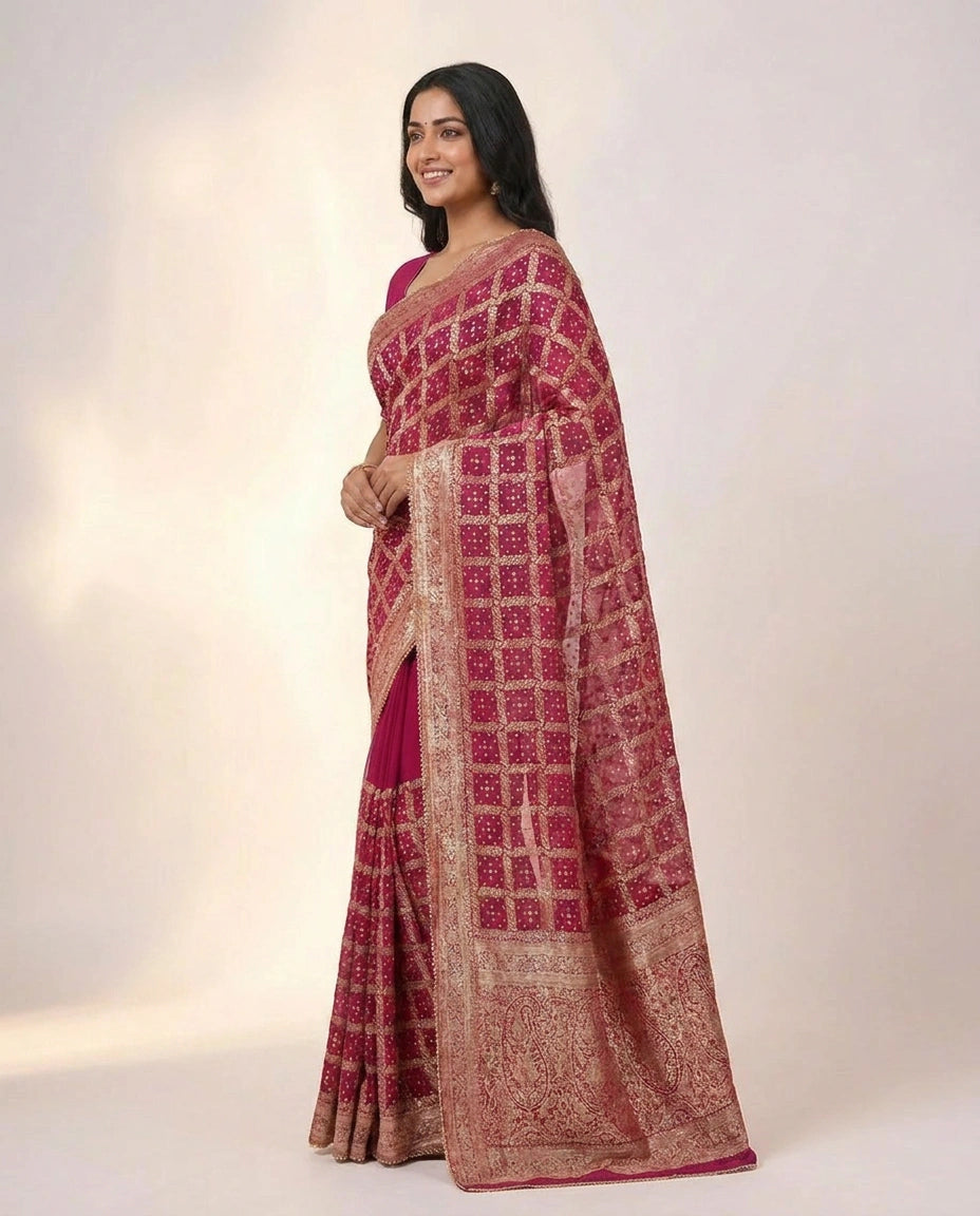 GG Khaddi Designer Saree - Rangoli India