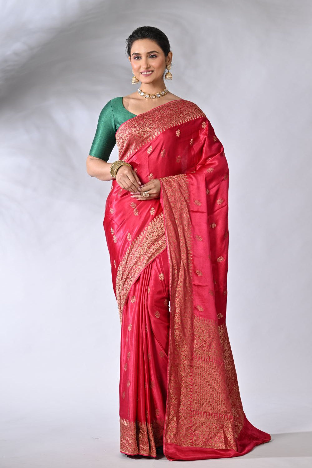 Rani Banarasi Katan Opara Silk Mashru Silk Saree