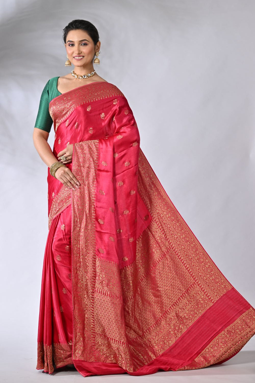 Rani Banarasi Katan Opara Silk Mashru Silk Saree
